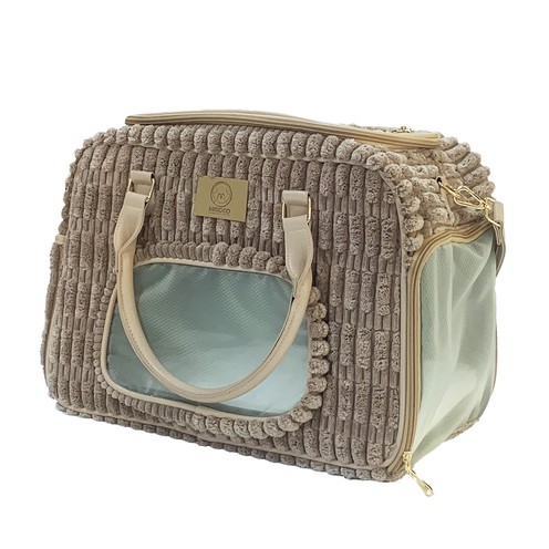 MISOKO&CO дорожня сумка для домашніх тварин, 41.5 x 23 x 28 см, світло-коричнева