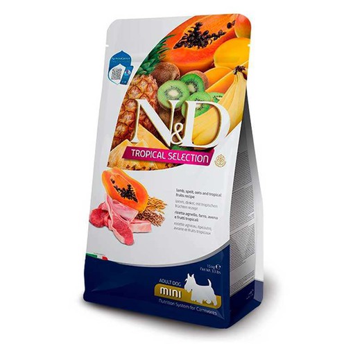 Farmina N&D Tropical Selection Lamb Adult Mini Dog - Низькозерновий сухий корм з ягням і тропічними фруктами для дорослих собак дрібних порід