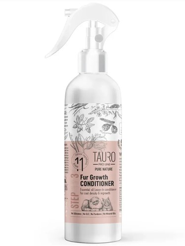 Cпрей-кондиціонер для стимуляції росту шерсті собак та котів Tauro Pro Line Pure Nature Fur Growth, 250ml