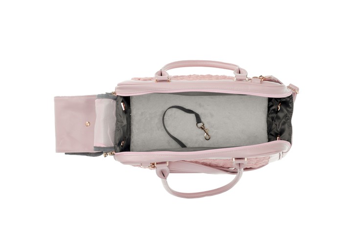 MISOKO&CO дорожня сумка для домашніх тварин, 40 x 19.5 x 30 см, рожева