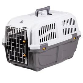 Переноска для котів і собак MPS SKUDO 1 IATA GREY з металевими дверцятами, 48x31,5x31 см