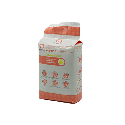 Misoko&Co Одноразові пелюшки для собак з ароматом лимона (цуценята та лапки), 45*60 см, 10 шт