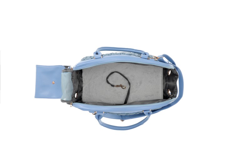 MISOKO&CO дорожня сумка для домашніх тварин, 40 x 19.5 x 30 см, блакитна