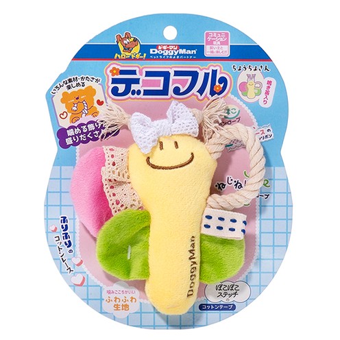 DoggyMan Decorated Butterfly, метелик з декором м’яка іграшка для собак