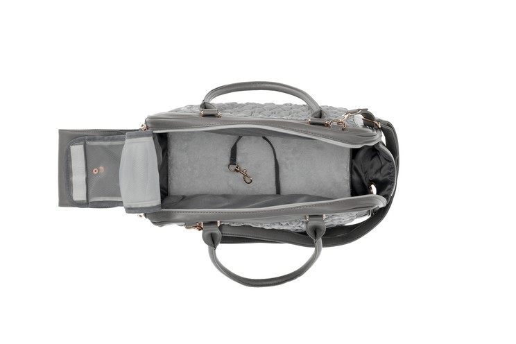 MISOKO&CO дорожня сумка для домашніх тварин, 40 x 19.5 x 30 см, сіра